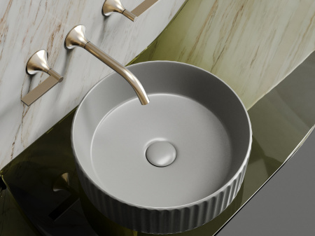 Фото раковина накладная ceramicanova element 36 см, цвет: антрацит cn6057mh