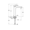 Фото смеситель для раковины vitra root round a42707exp, цвет: хром