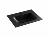 Фото раковина накладная ceramicanova element 61 см, цвет: черный cn7001mb