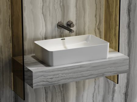 Фото раковина накладная ceramicanova element 60.5 см, цвет: белый cn6065