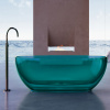 Ванна из полиэфирной смолы Abber Kristall 170x75 см AT9703Aquamarin бирюзовая