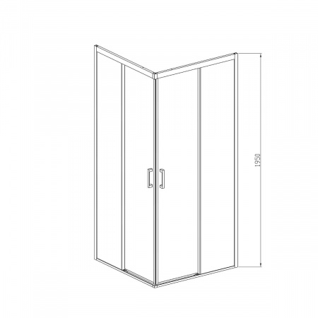 Фото душевое ограждение vincea soft 100x100 см  vss-3so100clb
