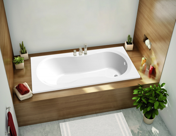 Фото акриловая ванна c-bath salus 120x70 см cbq006001