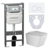 Унитаз с инсталляцией Сет 4 в 1 Ceramicanova CN3007_1001W_1000