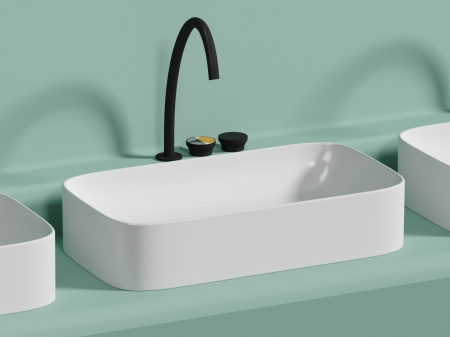 Фото раковина накладная ceramicanova element 70.5 см, цвет: белый cn6054mw