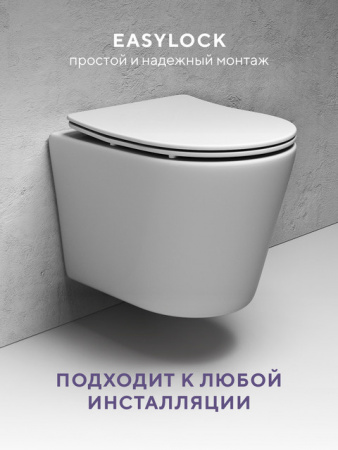 Фото унитаз подвесной безободковый abelsberg element ceramic tornadoflush 49 см elc70701wh
