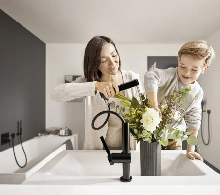 Фото смеситель для раковины hansgrohe finoris 76063670