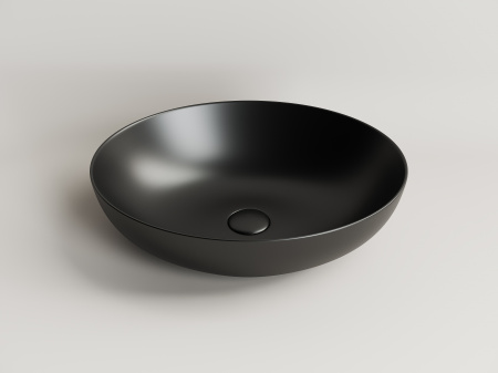 Фото раковина накладная ceramicanova element 52 см, цвет: черный cn6017mb