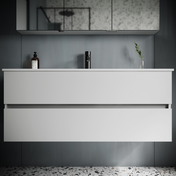 Фото тумба под раковину sancos urban 120 см, цвет: белый ur120-1w