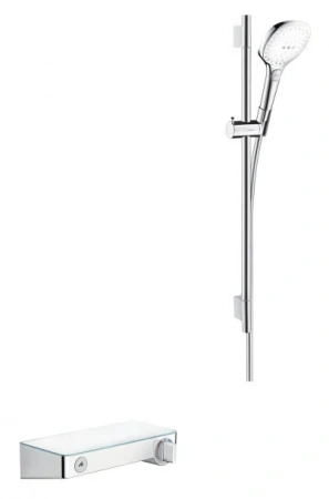 Фото термостатический смеситель для душа hansgrohe shower tablet select 27026400