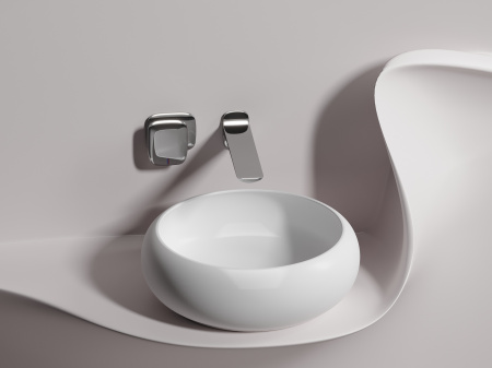 Фото раковина накладная ceramicanova element 36 см, цвет: белый cn6050mw