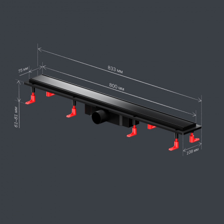 Фото душевой трап am.pm primeflow 80 см w02sc-u11-080-04bm
