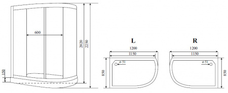 Фото душевая кабина timo comfort t-1102 r 120x85 см