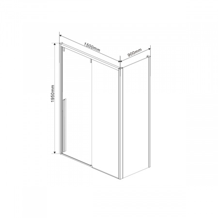 Фото душевой уголок vincea lugano 150x90 см vsr-1l9015cl-1