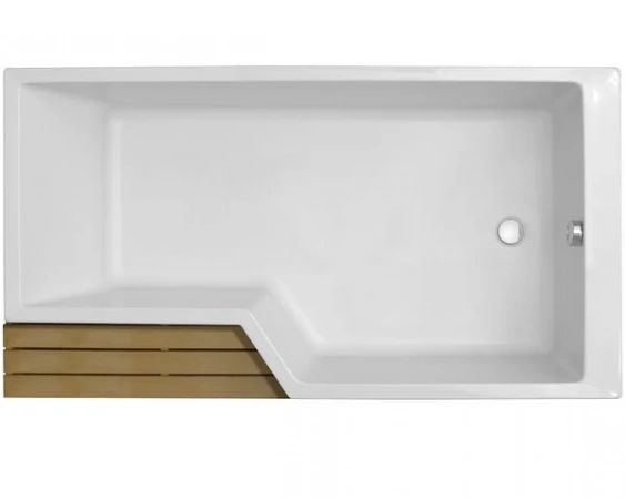 Фото акриловая ванна jacob delafon bain douche neo 180x90 см e6d004r-00