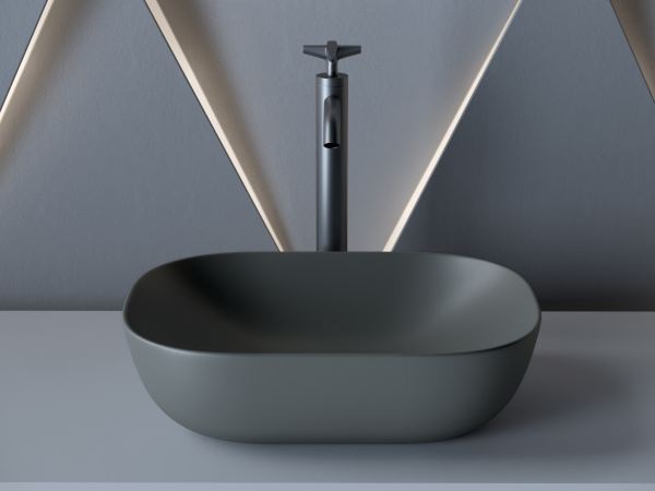 Фото раковина накладная ceramicanova element 45.5 см, цвет: антрацит cn6009mdh