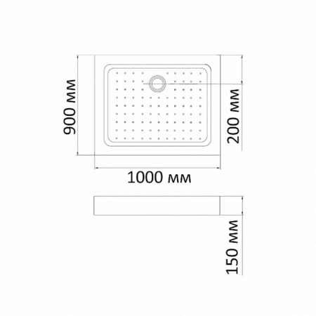 Фото поддон акриловый bandhours rectangular 910-tray 90x100 см