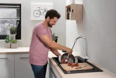 Фото смеситель для кухонной мойки hansgrohe focus 71800000