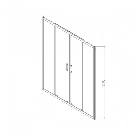 Фото душевая дверь vincea alpha 170 см vds-3al2170mt