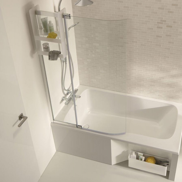 Фото акриловая ванна jacob delafon bain douche malice 170x90 см e6d065l-00 l