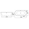 Фото акриловая ванна arrow 170 x 80 см a1702tqu1 (распродажа)