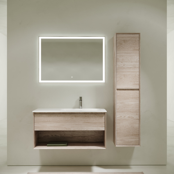 Фото тумба под раковину sancos marmi 2.0 100 см, цвет: дуб галифакс натуральный mr2.0100reg