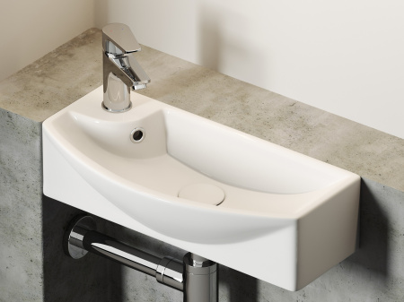 Фото раковина подвесная ceramicanova element 45.5 см, цвет: белый cn6038r