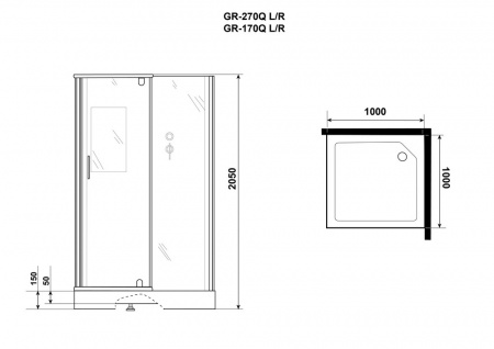 Фото душевая кабина grossman gr-270q r 100x100 см