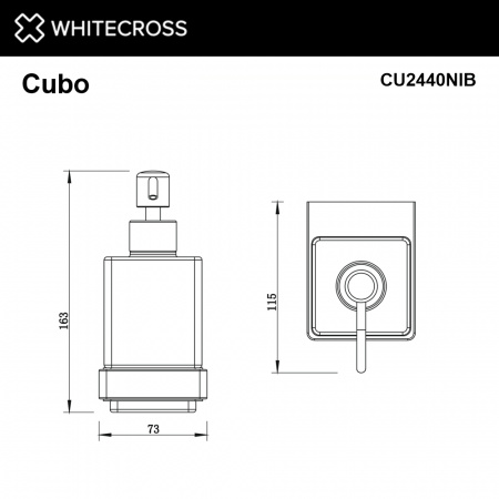Фото дозаторы для жидкого мыла whitecross cubo cu2440nib, цвет: никель брашированный