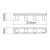 Фото кронштейн настенный 4 крючка wasserkraft exter k-1094