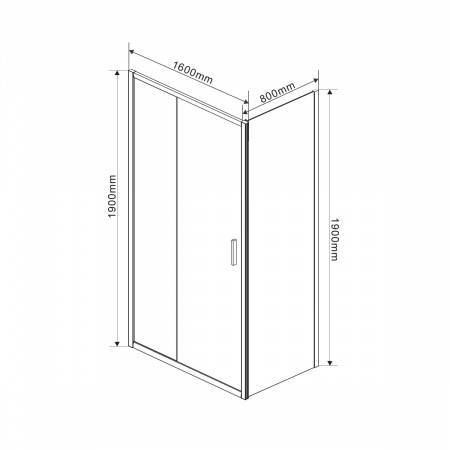 Фото душевой уголок vincea garda 160x80 см vsr-1g8016cl