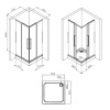 Фото душевое ограждение am.pm func 90x90 см w84g-403-9090-bт