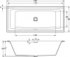 Фото акриловая ванна riho still square 180x80 см