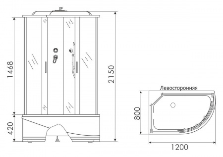 Фото душевая кабина erlit er3512tpl/r-c4 rus 120x80 см