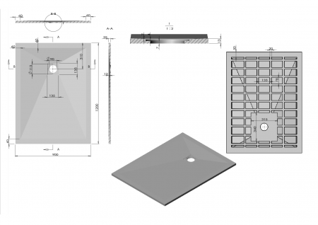 Фото поддон vincea 120x90 см vst-4sr9012w