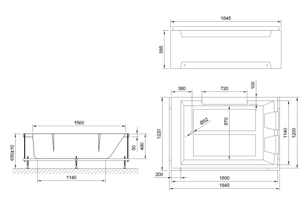 Фото акриловая ванна royal bath triumph rb665100sb 184.5x120 см