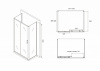 Фото душевое ограждение abber schwarzer diamant 180x90 см ag30180b-s90b-s90b