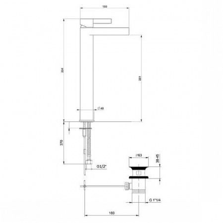 Фото смеситель для раковины webert doremi dr830402345