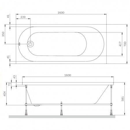 Фото акриловая ванна am.pm x-joy 160х70 см w94a-160-070w-a1