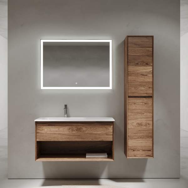Фото тумба под раковину sancos marmi 2.0 100 см, цвет: дуб чарльстон mr2.0100lech