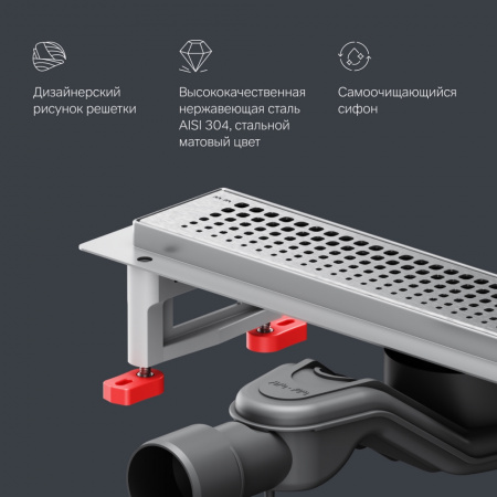 Фото душевой трап am.pm masterflow 40 см w01sc-p11-040-01sb