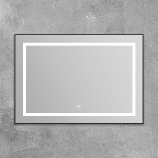 Фото зеркало с подсветкой belbagno kraft 98.5 см spc-kraft-985-685-tch-warm-nero