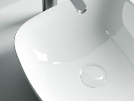 Фото раковина накладная ceramicanova element 40 см, цвет: белый cn5006