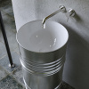 Фото раковина напольная kerasan artwork barrel 45 см 4742k01