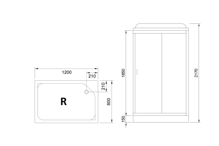 Фото душевая кабина royal bath hp rb8120hp2-t-ch-r 120x80 см