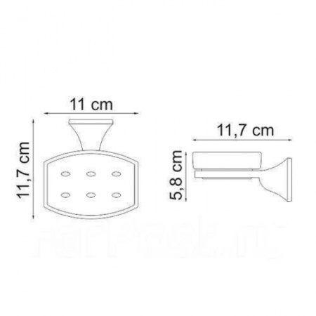 Фото мыльница стеклянная wasserkraft wern k-2529