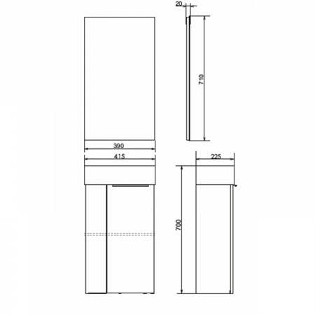 Фото тумба с раковиной comforty асти 41 см 00-00015420