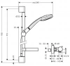 Фото душевая стойка hansgrohe croma 100 27033000