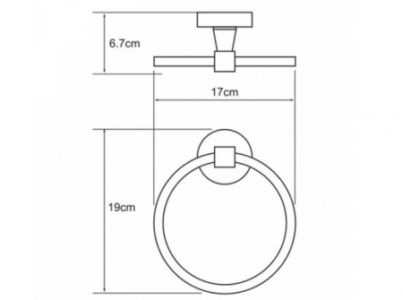 Фото полотенцедержатель кольцо wasserkraft isen k-4060