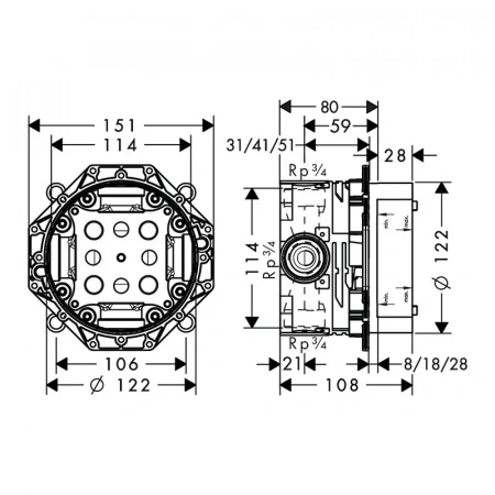 Фото смеситель для душа hansgrohe metropol 32565000s